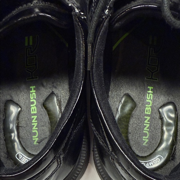 Nunn Bush Black Leather Oxfords size 7 men’s comfort gel insoles slip resistant - Picture 10 of 11